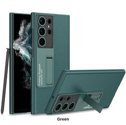 DIGITAL STAR Ultra Hybrid Premium Flip Leather Cover for Samsung Galaxy S24 Ultra Back Case with + Kickstand, Slim Protective Case Compatible Only for S24 Ultra