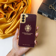 DIGITAL STAR Lion Pattern Electroplating Glass Case - Samsung