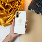 DIGITAL STAR Lion Pattern Electroplating Glass Case - Samsung