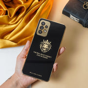 DIGITAL STAR Lion Pattern Electroplating Glass Case - Samsung