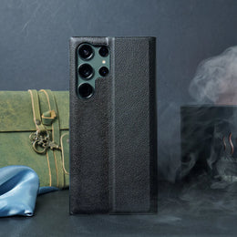 DIGITAL STAR PU Leather Side Window Flip Case - Samsung