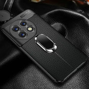 DIGITAL STAR Sleek Urban Leather Ring Holder Case - OnePlus