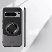 DIGITAL STAR Pixel 7 Series Premium Contrast Leather Magnetic Ring Case