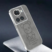 DIGITAL STAR Bear Embossed Leather Case - OnePlus