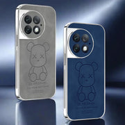 DIGITAL STAR Bear Embossed Leather Case - OnePlus