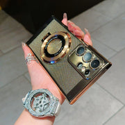 DIGITAL STAR Electroplated Honeycomb Pattern MagSafe Case - Samsung