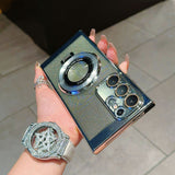 DIGITAL STAR Electroplated Honeycomb Pattern MagSafe Case - Samsung