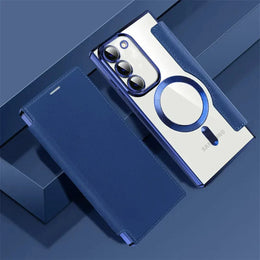 DIGITAL STAR Magnetic Magsafe Genuine Leather Flip Case - Samsung