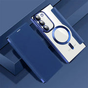 DIGITAL STAR Magnetic Magsafe Genuine Leather Flip Case - Samsung