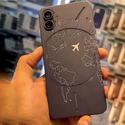 DIGITAL STAR World Map Embossed Unique Case - Nothing