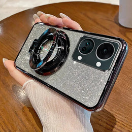 DIGITAL STAR Glitter Ring Grip Transparent Case - OnePlus Nord