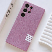 DIGITAL STAR Plush Linen Fabric Magnetic Case - Samsung