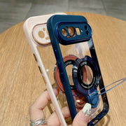 DIGITAL STAR Pixel 7 Series Transparent Rotating Ring Stand Case