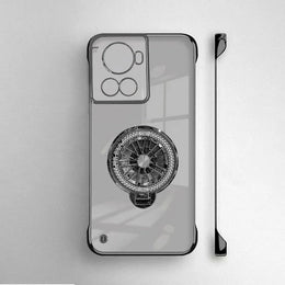 DIGITAL STAR Crystal Clear Borderless Swivel Stand Case - OnePlus