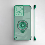 DIGITAL STAR Crystal Clear Borderless Swivel Stand Case - OnePlus