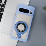 DIGITAL STAR Pixel 7 Series Transparent Rotating Ring Stand Case