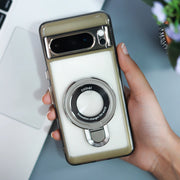 DIGITAL STAR Pixel 7 Series Transparent Rotating Ring Stand Case