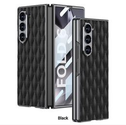 DIGITAL STAR Ultra Hybrid Premium Cushion Leather Series Case for Samsung Galaxy Z fold 6 Case Thin Shookproof with Screen Protector for Galaxy Z Fold 6 Case