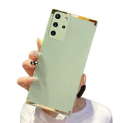 DIGITAL STAR  Back Cover Case for Samsung Galaxy S20 Plus Soft Flexible TPU Shockproof Protective Square Gold Plated Matte Case