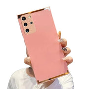 DIGITAL STAR  Back Cover Case for Samsung Galaxy S20 Plus Soft Flexible TPU Shockproof Protective Square Gold Plated Matte Case