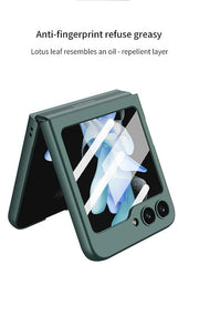 DIGITAL STAR  for Samsung Galaxy Z Flip5 5G / Samsung Galaxy Z Flip 5 5G Phone case with Soft Silicone Folding Screen Protector Back Cover