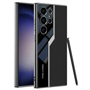 DIGITAL STAR  Quilted Classic Plain Leather Craft Case - Samsung 24 ultra