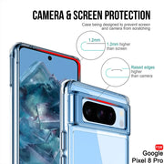 DIGITAL STAR Ultra-Hybrid Crystal Clear Back Case  Google Pixel 8 Pro Hard Clear Back  Bumper Case Transparent
