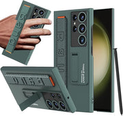 Digital star  Samsung Galaxy S24 Ultra Case with Strap & Kickstand, Ultra Slim & Shockproof Hard PC Cover with Protective Wristband Phone Back Case with Stand