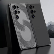 DIGITAL STAR Thin Fit Plating Leather Case Compatible with Samsung Galaxy S25 Ultra – Slim Shockproof Cover with Electroplated Frame & Camera Protection