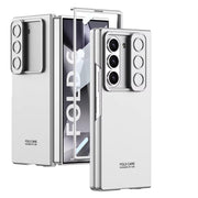 DIGITAL STAR  Ultra Hybrid Premium Leather Case for Samsung Galaxy Z Fold 6 Case with (Slide Camera Cover) Protection & (Screen Protector),Shockproof for Galaxy Z Fold 6 Phone Case