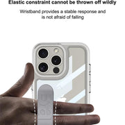 DIGITAL STAR Ultra Hybrid Premium Case for iPhone 16 Case with Adjustable Wristband Strap Plating, Raised Corners Bumper Shockproof Slim Fit