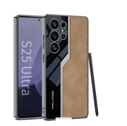 DIGITAL STAR Case for Samsung Galaxy S25 Ultra Business Electroplated Leather Cover