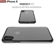 DIGITAL STAR iPhone X/XS Clear Case Compaqtible with | Soft Flexible Slim-Fit | Full Body 360 Protection Shock Proof TPU Back Cover (Transparent)