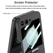 DIGITAL STAR  Galaxy Z Flip 6 Case - Ultra-Thin Leather with Exclusive Z Ring, Built-in Screen Protector, Slim and Stylish Phone Case for Samsung Galaxy Z Flip 6 Case