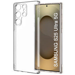 DIGITAL STAR  Back Cover Soft Case for Samsung Galaxy S25 Ultra 5G | Best Camera Protection | Inbuilt Dust Plugs & Anti-Slip Grip | Ultra Clear Slim Cover for Samsung S25 Ultra (Silicone, Transparent)