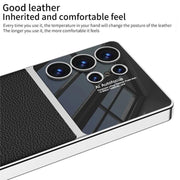 DIGITAL STAR for Samsung Galaxy S25 Ultra Black Leather and Glossy Camera Protection Body