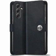 Digital star Flip Cover Back Case for Samsung Galaxy A55 5G | Genuine Leather Finish | Designer Button | Inbuilt Pockets & Stand