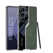 DIGITAL STAR Case for Samsung Galaxy S25 Ultra Business Electroplated Leather Cover