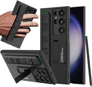 Digital star  Samsung Galaxy S24 Ultra Case with Strap & Kickstand, Ultra Slim & Shockproof Hard PC Cover with Protective Wristband Phone Back Case with Stand