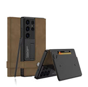 DIGITAL STAR Samsung Galaxy S25 Ultra Leather Flip Inside Card Wallet Case