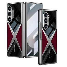 DIGITAL STAR  Back Cover Case for Samsung Galaxy Z Fold6 Shockproof Protective Polished Guard Business Leather Case