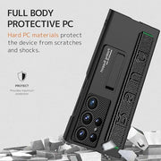 Digital star  Samsung Galaxy S24 Ultra Case with Strap & Kickstand, Ultra Slim & Shockproof Hard PC Cover with Protective Wristband Phone Back Case with Stand