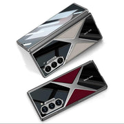 DIGITAL STAR Back Cover Case for Samsung Galaxy Z Fold5 Shockproof Protective Polished Guard Business Leather Case