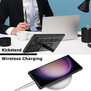 Digital star  Samsung Galaxy S24 Ultra Case with Strap & Kickstand, Ultra Slim & Shockproof Hard PC Cover with Protective Wristband Phone Back Case with Stand