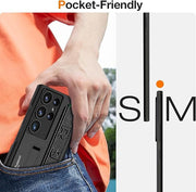 Digital star  Samsung Galaxy S24 Ultra Case with Strap & Kickstand, Ultra Slim & Shockproof Hard PC Cover with Protective Wristband Phone Back Case with Stand