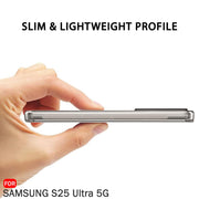 DIGITAL STAR  Back Cover Soft Case for Samsung Galaxy S25 Ultra 5G | Best Camera Protection | Inbuilt Dust Plugs & Anti-Slip Grip | Ultra Clear Slim Cover for Samsung S25 Ultra (Silicone, Transparent)