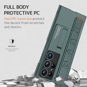 DIGITAL STAR Stand Back Case for Samsung S23 Ultra | Slim Camera Lens Protection Cover with Kickstand