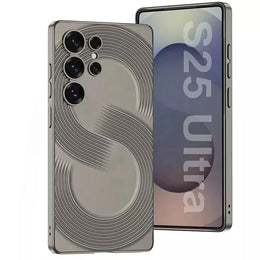 DIGITAL STAR Thin Fit Plating Leather Case Compatible with Samsung Galaxy S25 Ultra – Slim Shockproof Cover with Electroplated Frame & Camera Protection