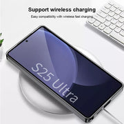 DIGITAL STAR Case for Samsung Galaxy S25 Ultra Business Electroplated Leather Cover