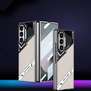 DIGITAL STAR  Sports Series Glass & PU Leather Electroplated Back Case Cover for Samsung Galaxy Fold 6 5G / Galaxy Fold 6 Case Cover